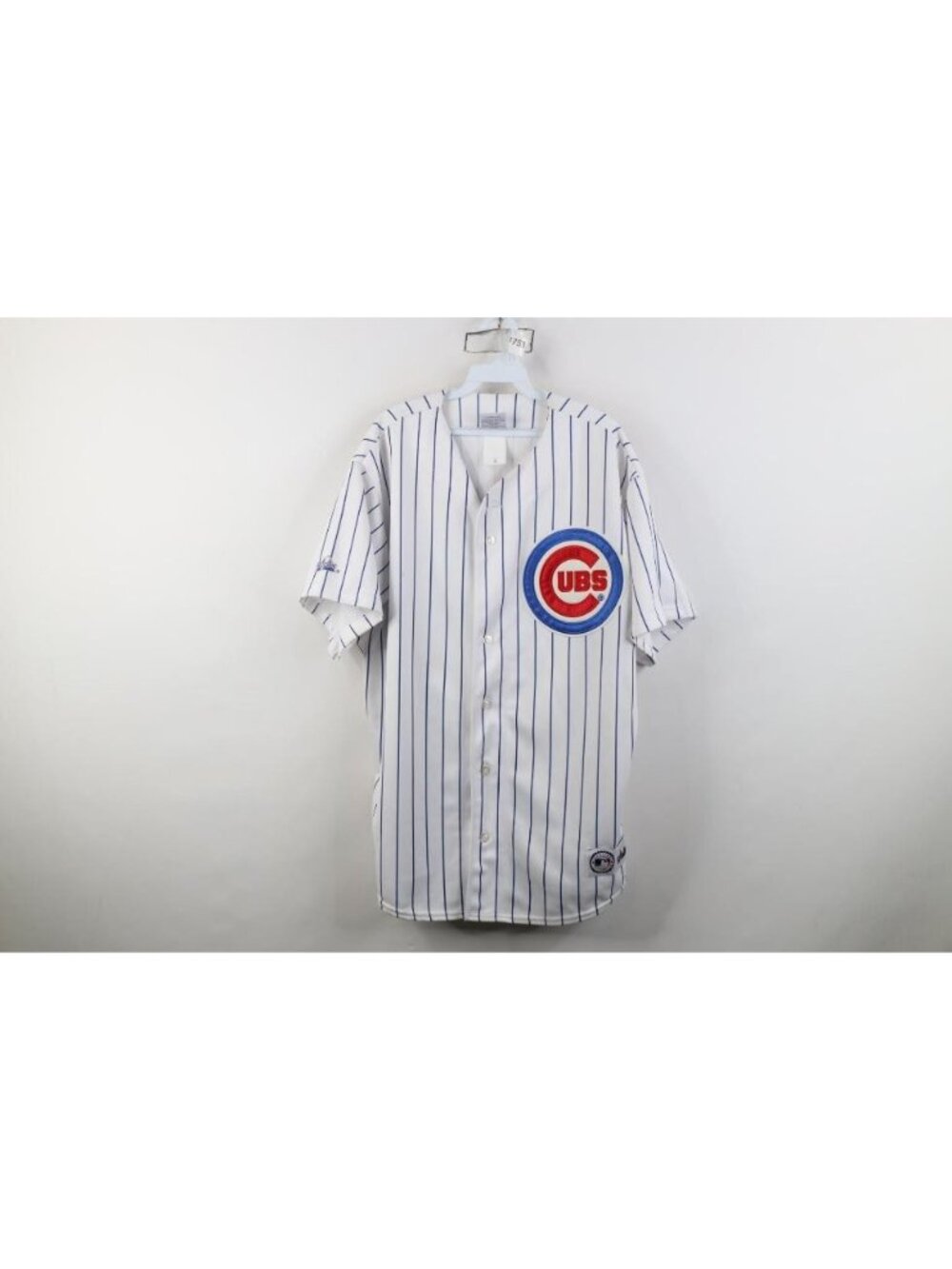 Vintage 90s Majestic Mens Size XL Pinstriped Chicago Cubs Baseball Jersey White